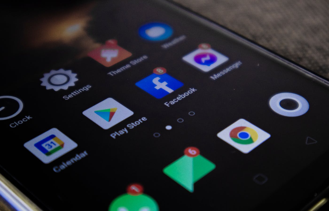 Phone screen showing social media apps.